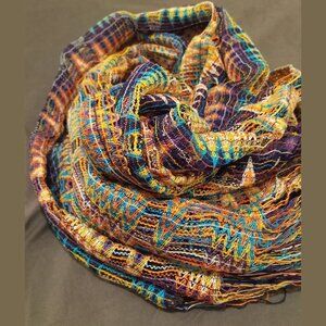 MISSONI - Colorful zigzag lace scarf